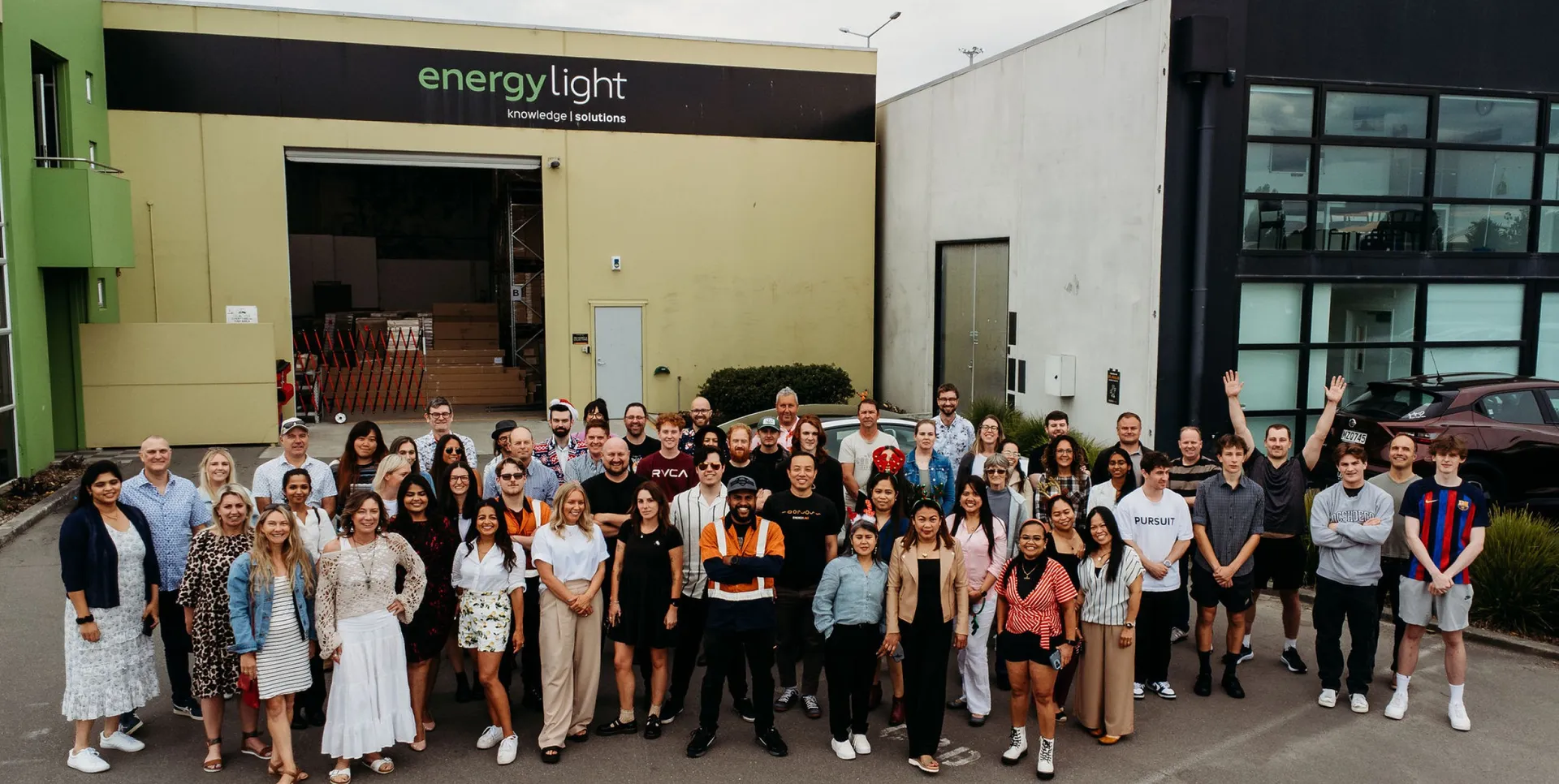 The Energylight team outside the office